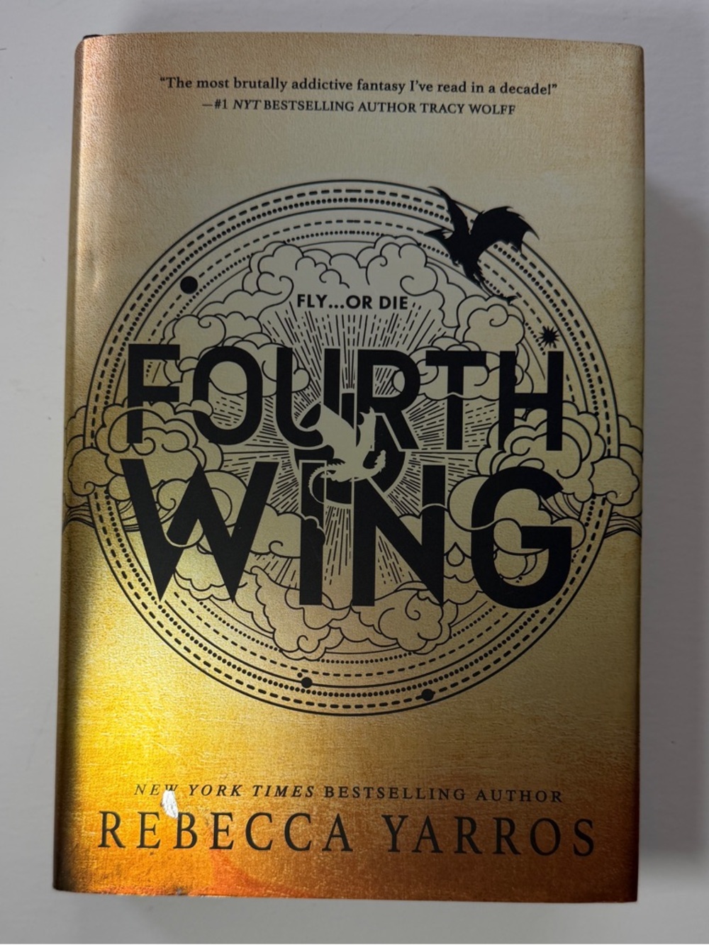 Fourth Wing by - Gold Hardcover Edition